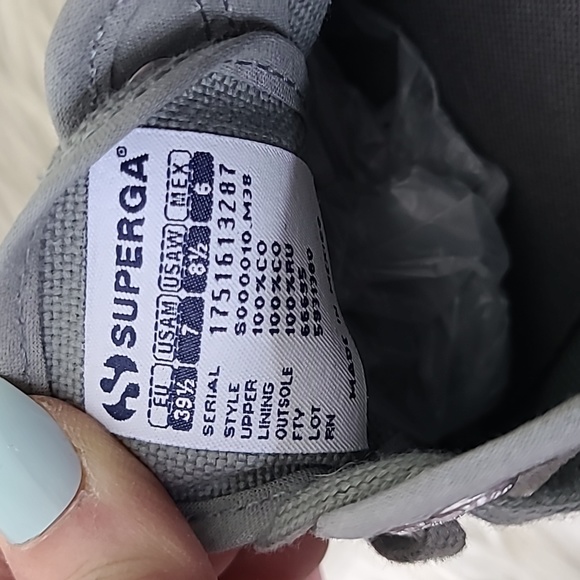 Superga Women's Sneakers Size 8.5 Gray Brand New Shoes Travel Casual Cute Comfy - Picture 7 of 7